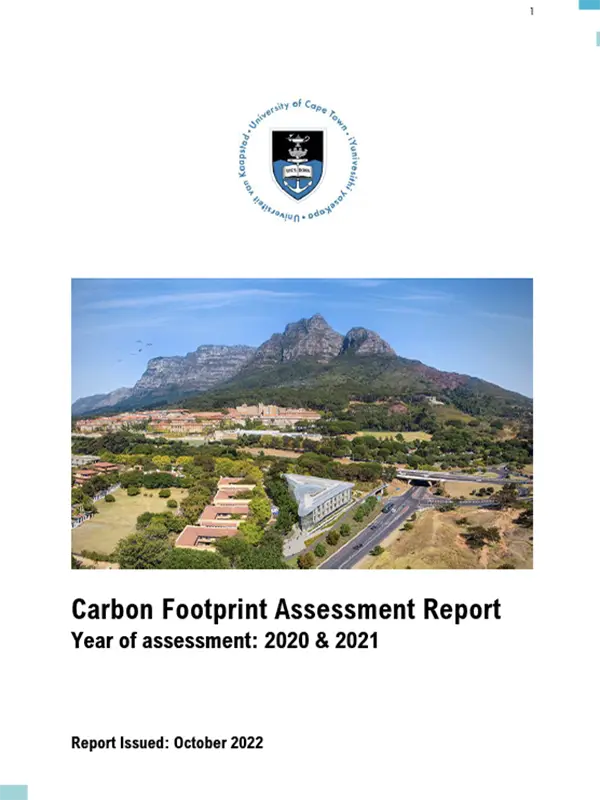 University of Cape Town Carbon Footprint Report 2020 and 2021