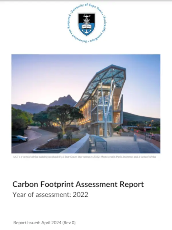 University of Cape Town Carbon Footprint Report 2022
